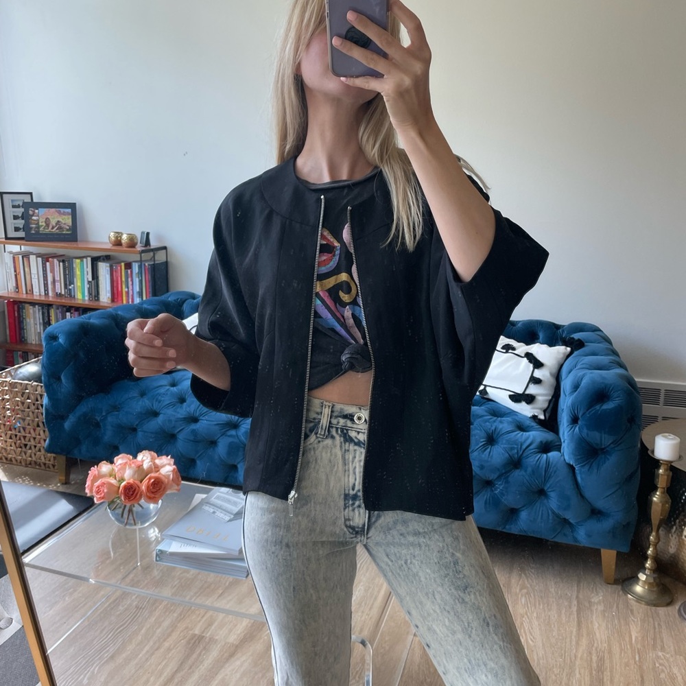 Anthropologie Cartonnier Black Shell Jacket